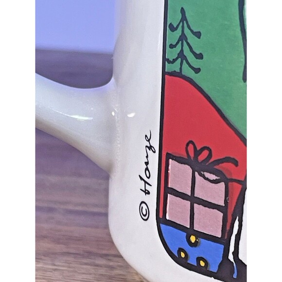 VTG 80s HOUZE Alan Wood Reindeer Gifts Holiday Christmas Whimsical Mug - Picture 8 of 10